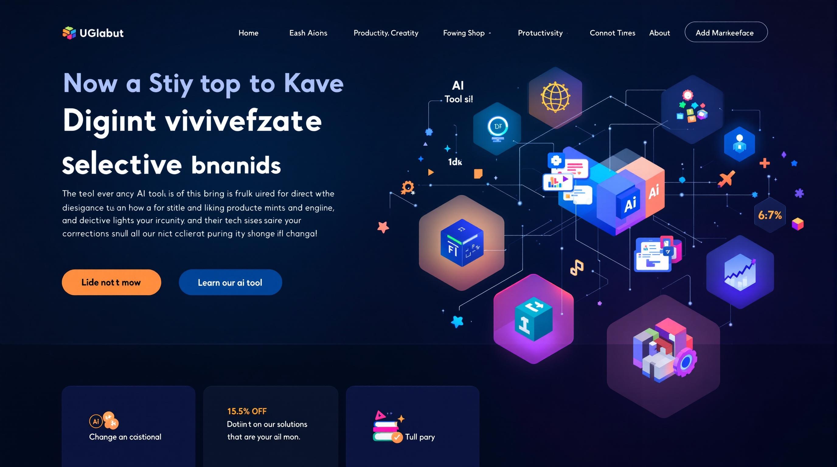 Contemporary product showcase with AI-themed merchandise such as apparel, tech gadgets, and collectibles, minimalistic display, futuristic branding elements, bright and appealing professional look, 16:9 aspect ratio