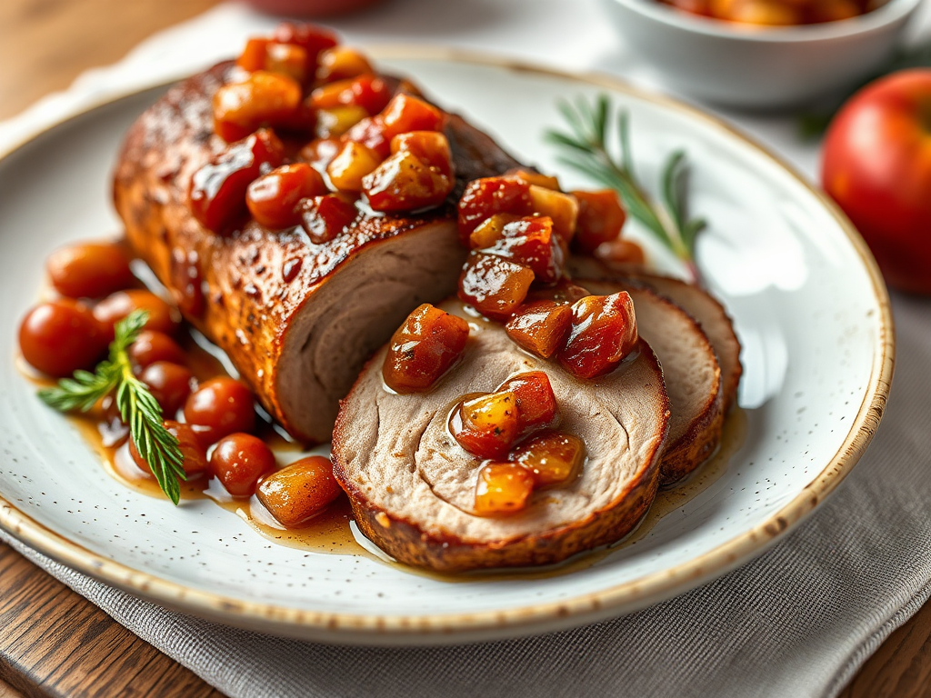 Image for Pork Tenderloin with Apple Chutney