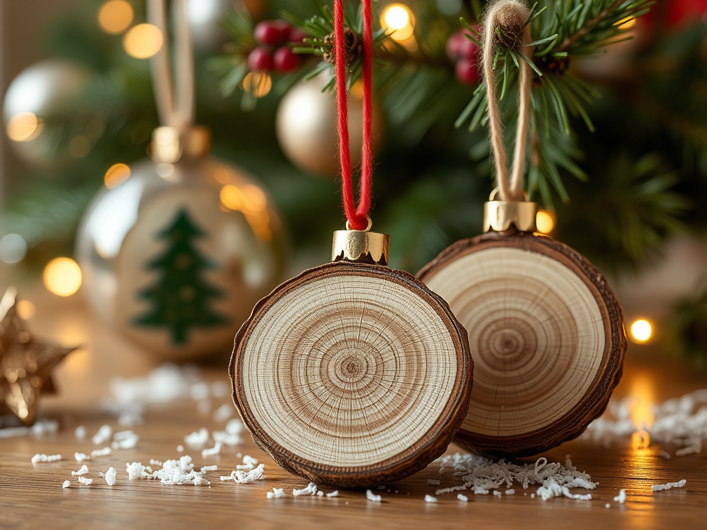 Image for Rustic Wood Slice Ornaments