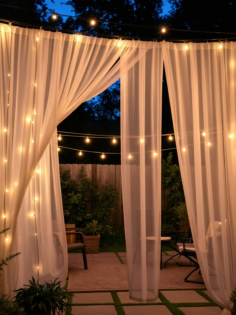 Backyard Patio Curtain Ideas