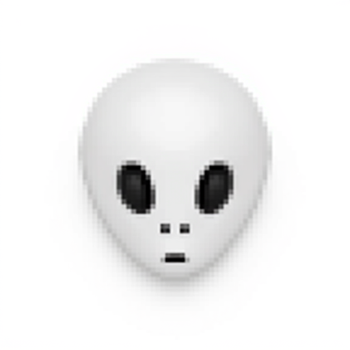 A fun and cute iOS emoji of a alien