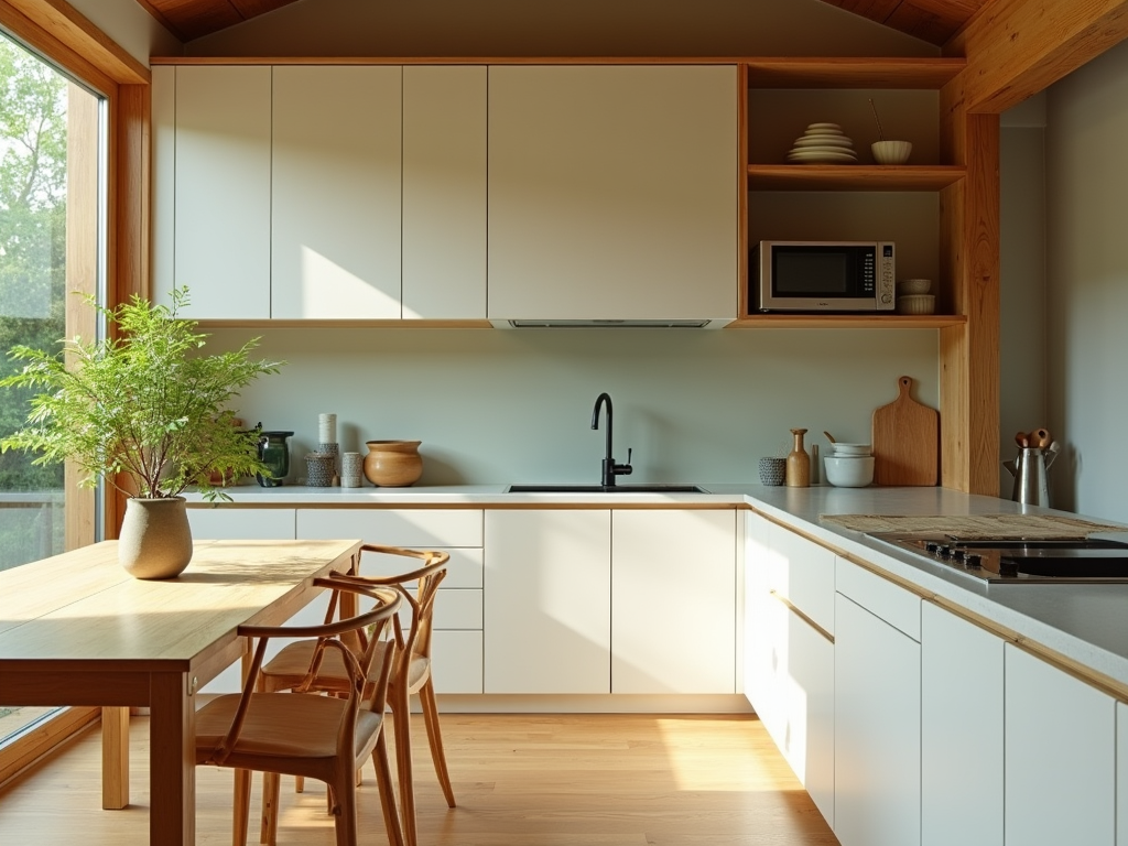 5+ Zen-Inspired Kitchen with Bamboo Elements