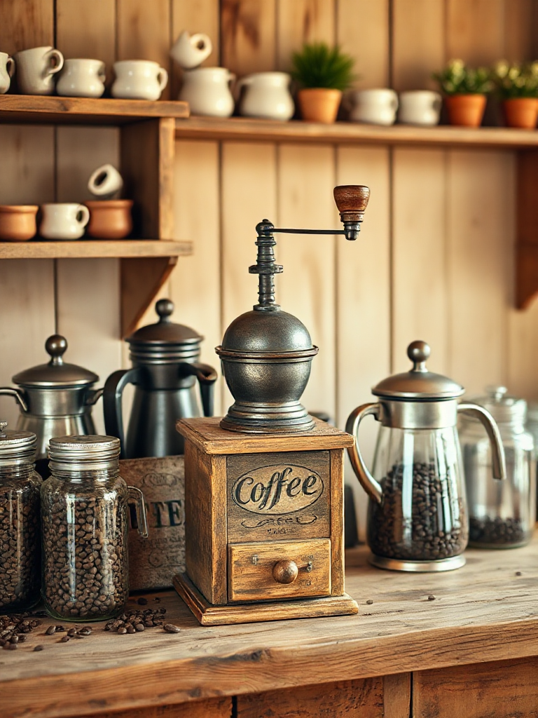 Farmhouse coffee bar ideas