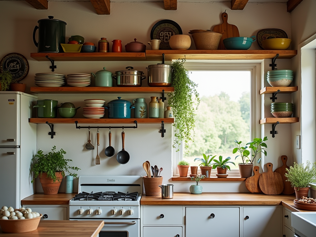 Embrace Maximalist Charm in Your Cozy Farmhouse Kitchen