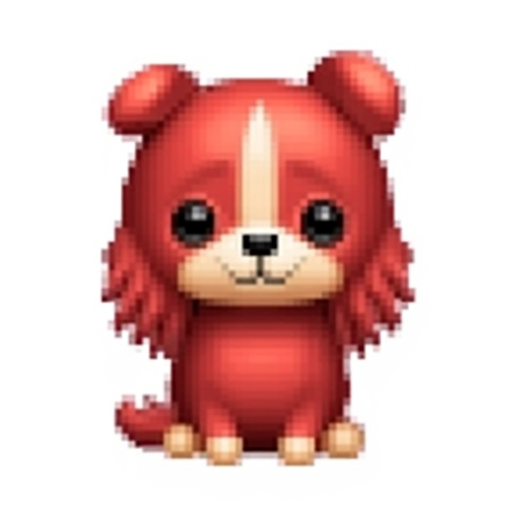 A fun and cute iOS emoji of a ruby cavalier king charles