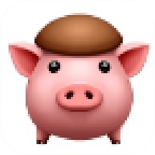 A pig wearing a hat