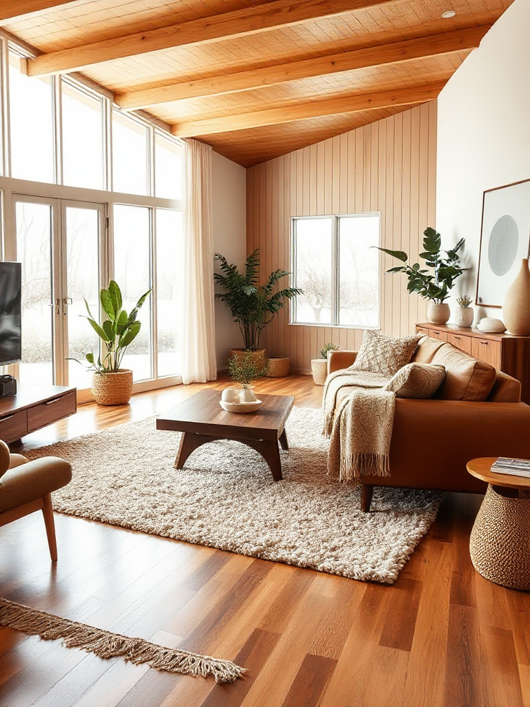 Mid-century modern living rooms