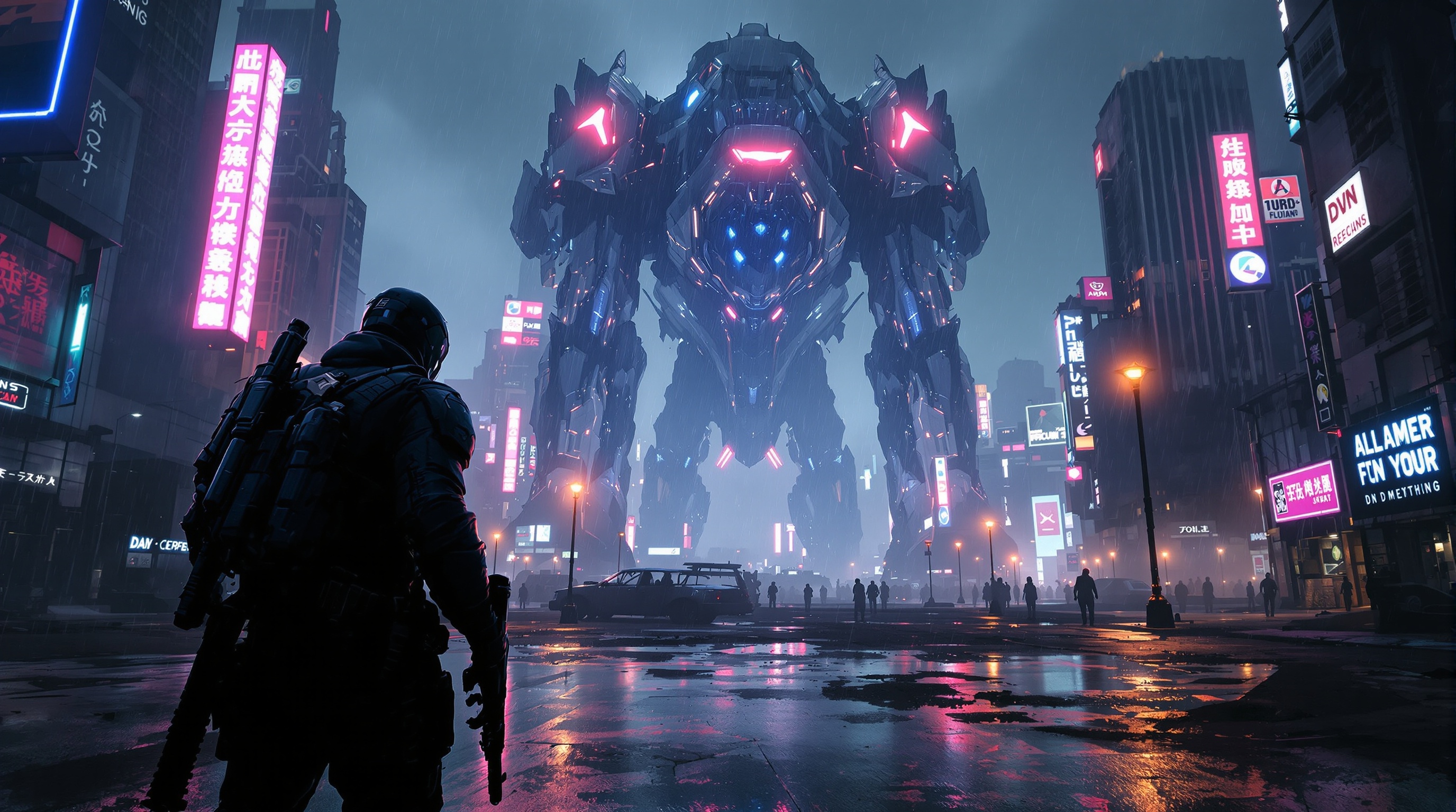 Un soldado observa las ruinas tecnológicas en el mundo post-apocalíptico de Of Lies and Rain, clave en este shooter narrativo VR.