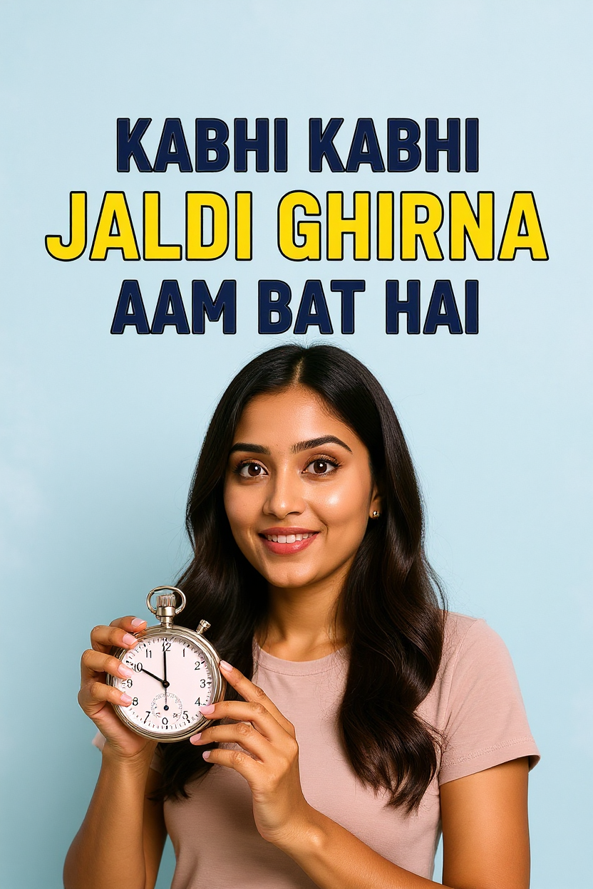 Kabhi kabhi jaldi ghirna aam bat hai