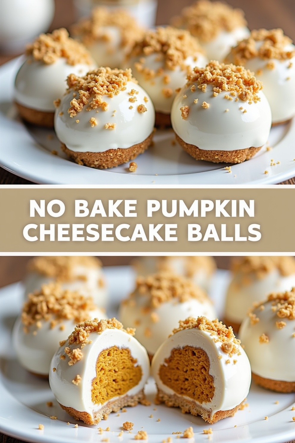 No Bake Pumpkin Cheesecake Balls : Easy Fall Dessert Treat