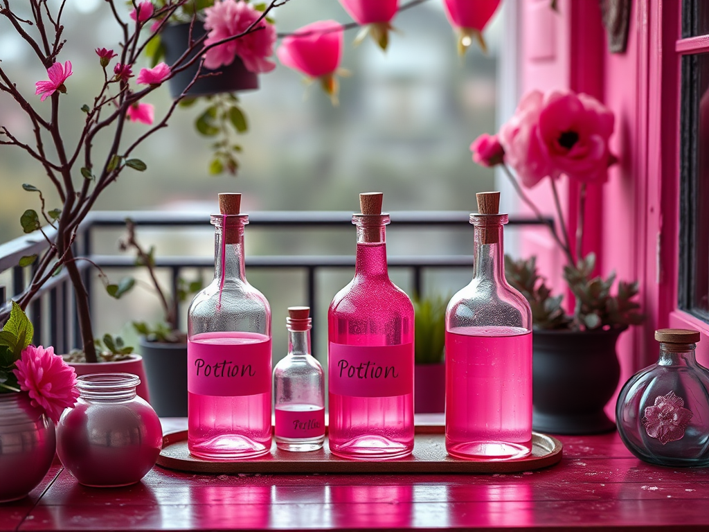 Image for Pink Potion Bottles: