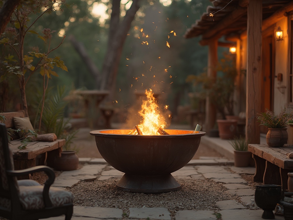 Rustic Steel Fire Bowl