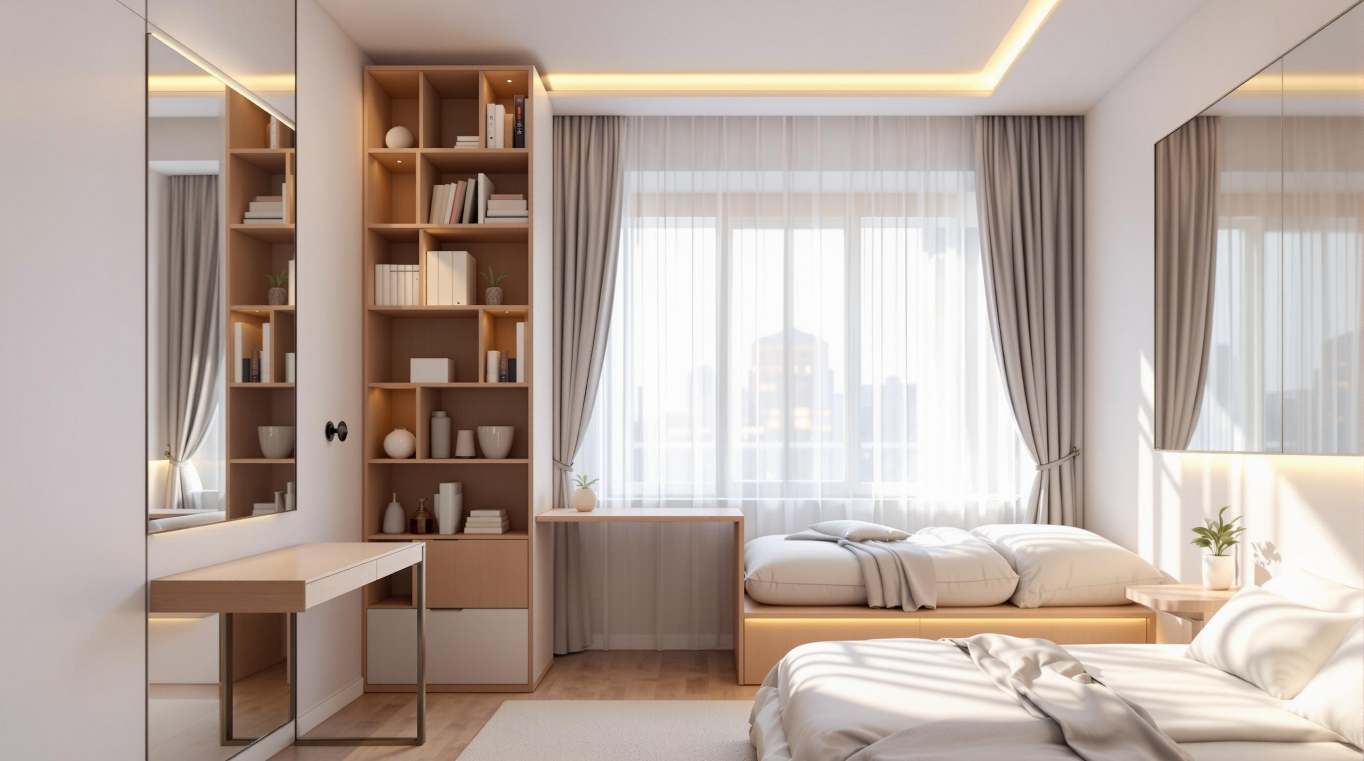 수직 공간과 시각적 트릭을 활용한 실내 확장