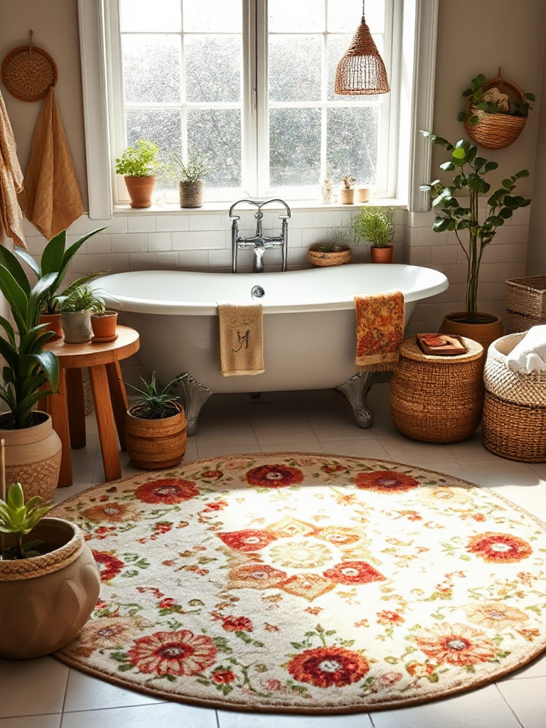 Boho Bathroom Rug Ideas