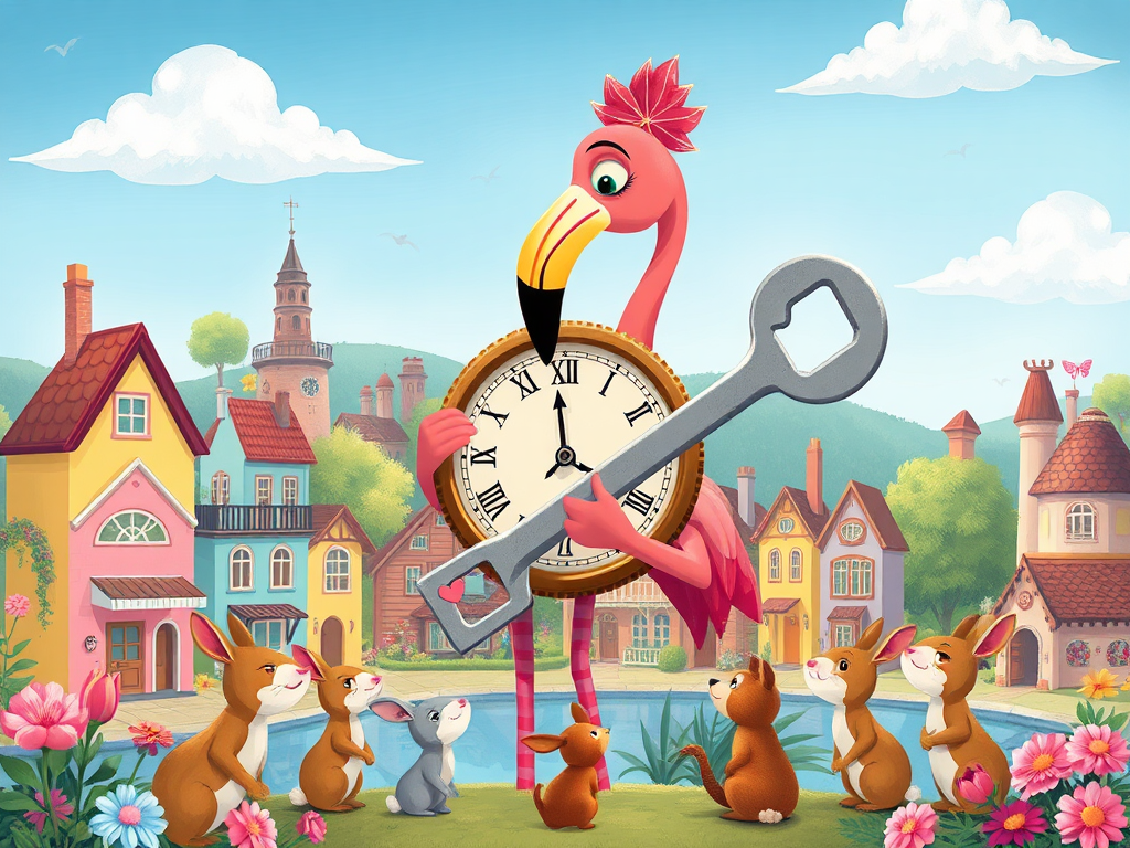 Flora the Flamingo and the Tick-Tock Town