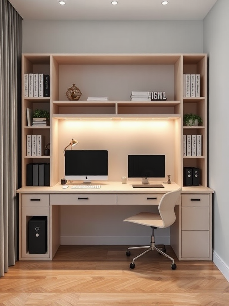 Small Home Office Double Desk