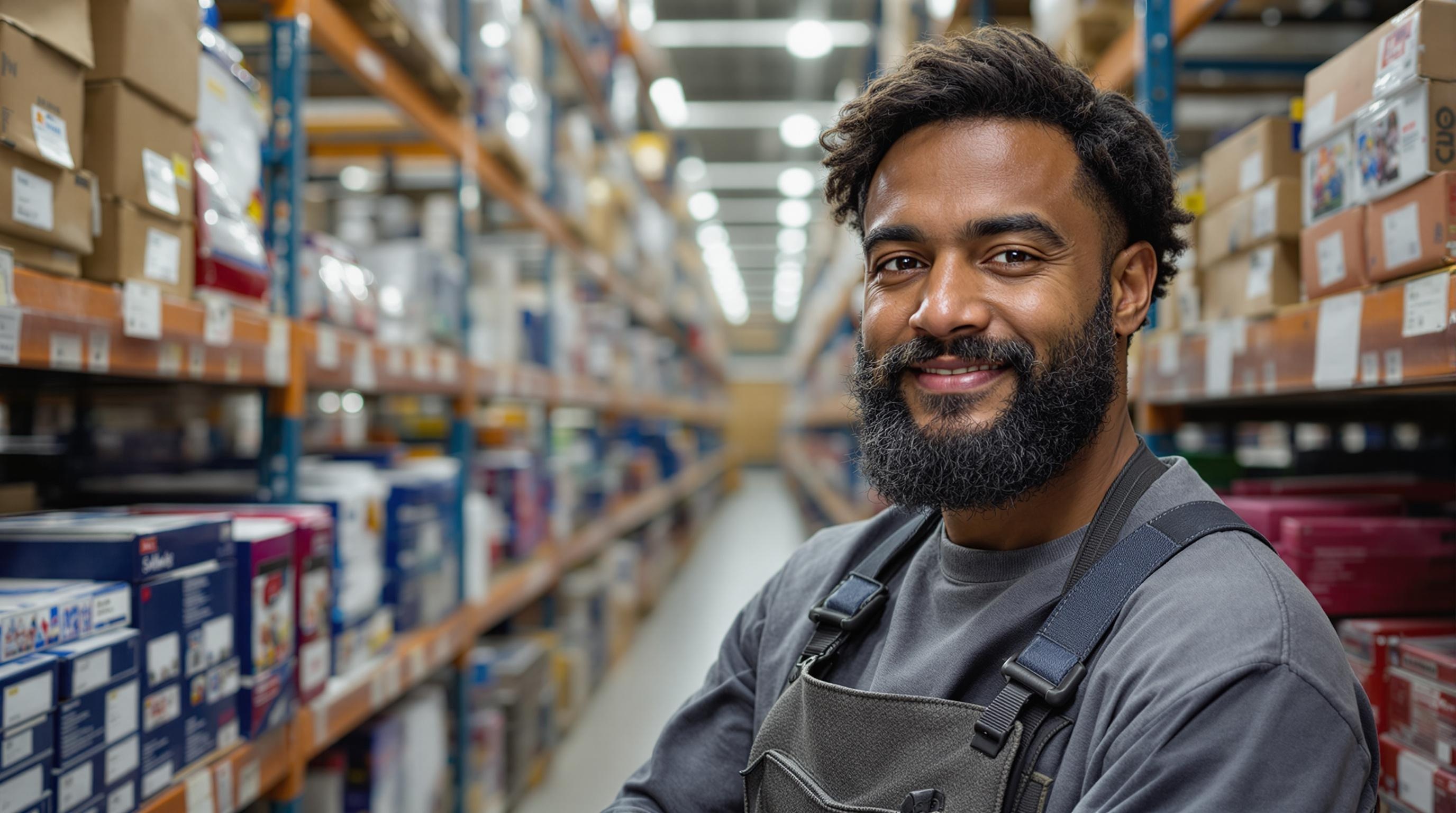 Sam's Club Worker in Action A candid photo of a Sam's Club worker assisting a customer with a smile on their face.
