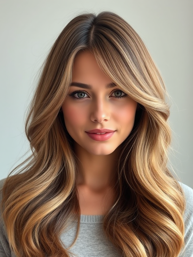 Long Hair with Side Bangs