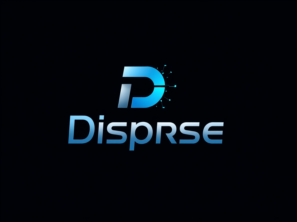 A logo for a tech company called "Disprse"