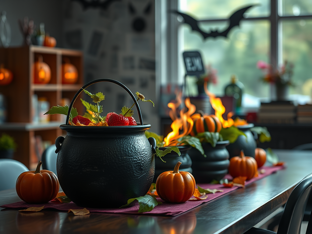 Image for Creepy Cauldron Centerpieces