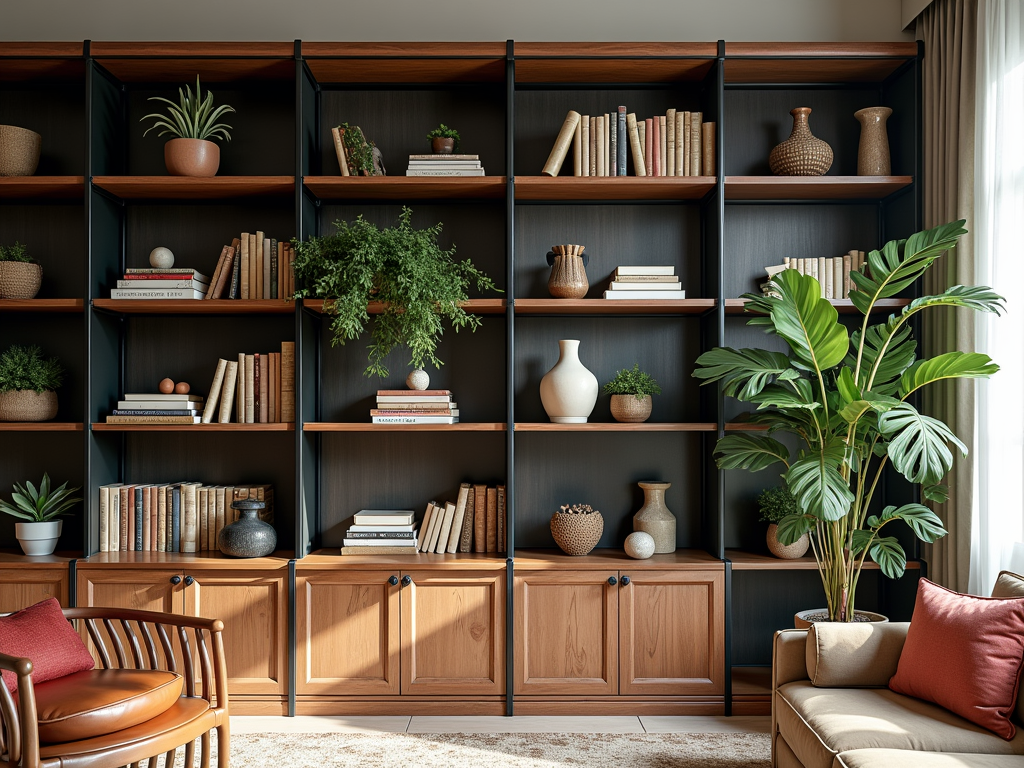 Texture Play: Elevate Your Bookcase Design