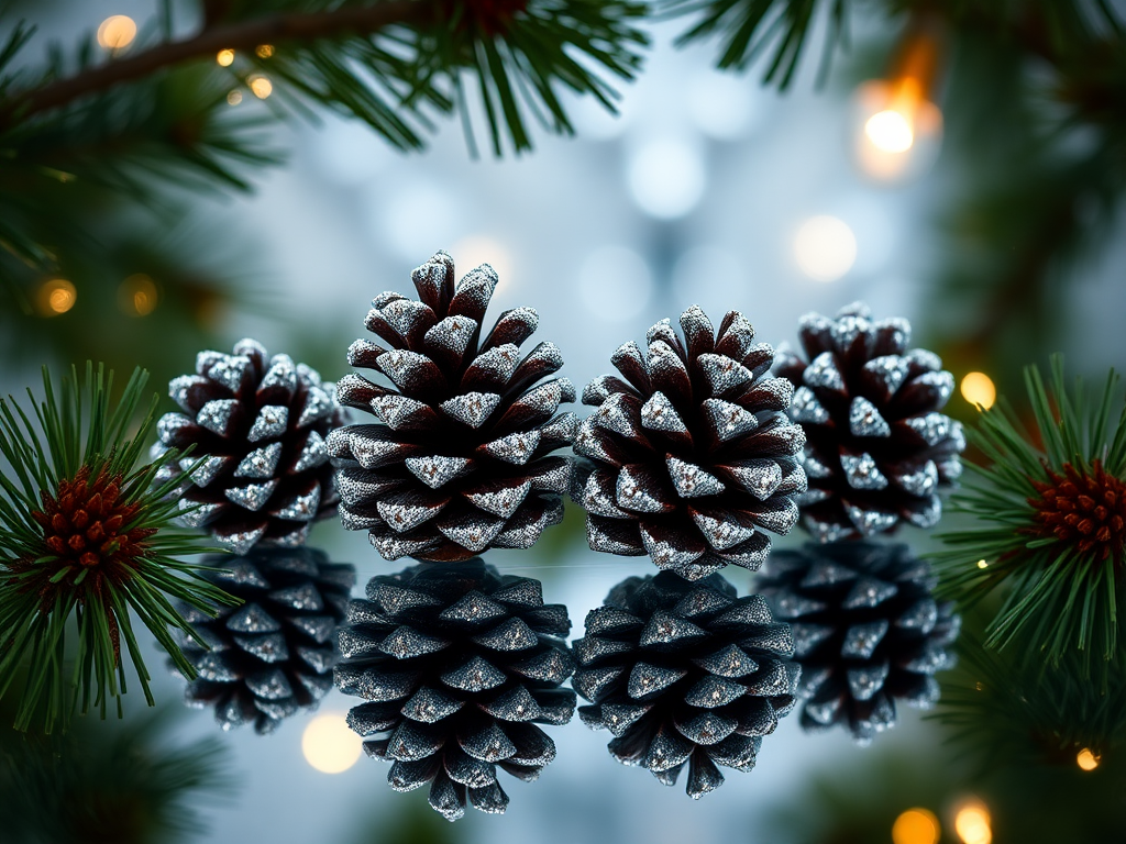 Image for Glittered Pinecones: