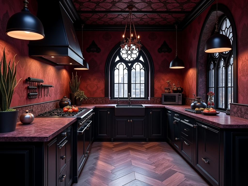 Transform Your Culinary Space: Gothic-Inspired Futuristic Kitchen