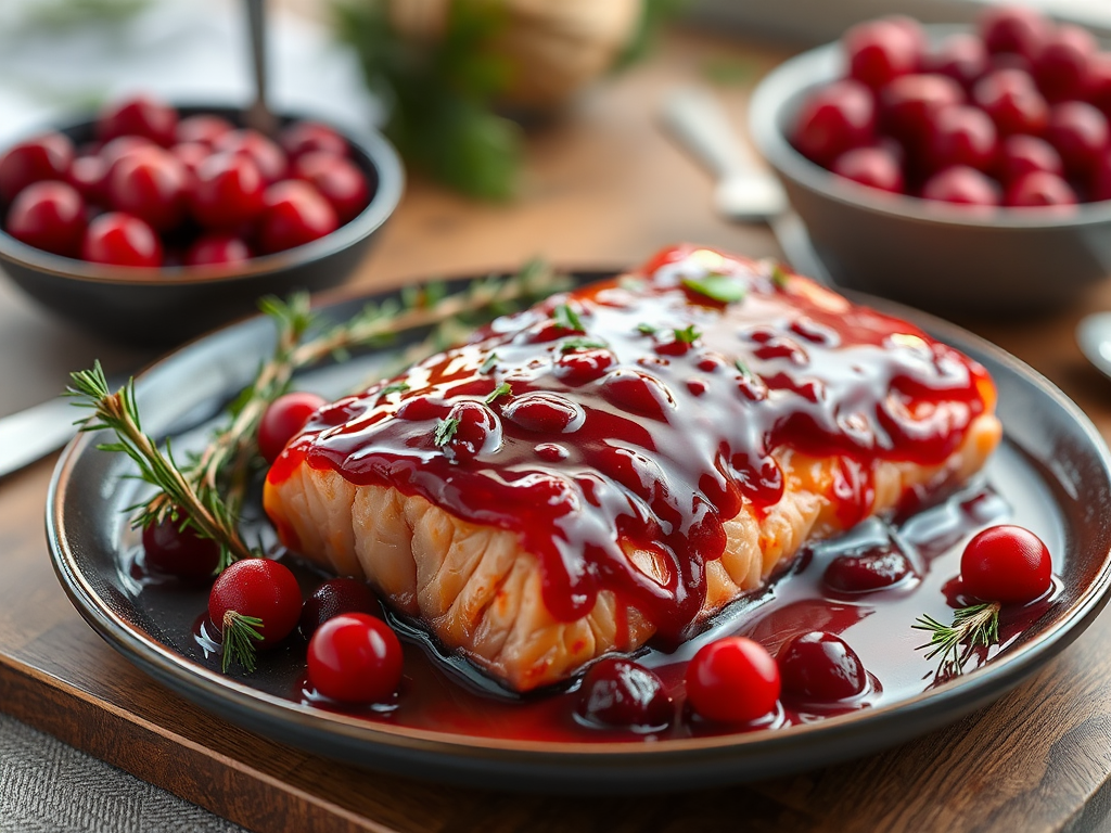 Image for Cranberry Glazed Salmon: