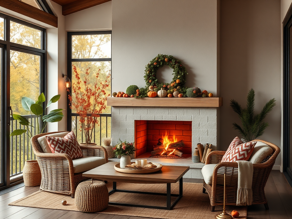 Image for Create a Cozy Fireplace Display: