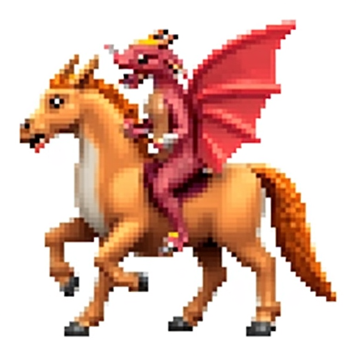 a dragon riding a centaur