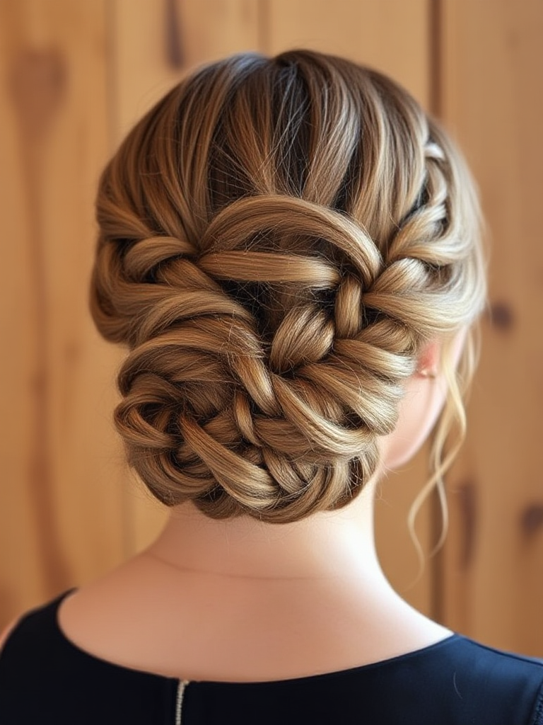 Low Bun Updo for Weddings