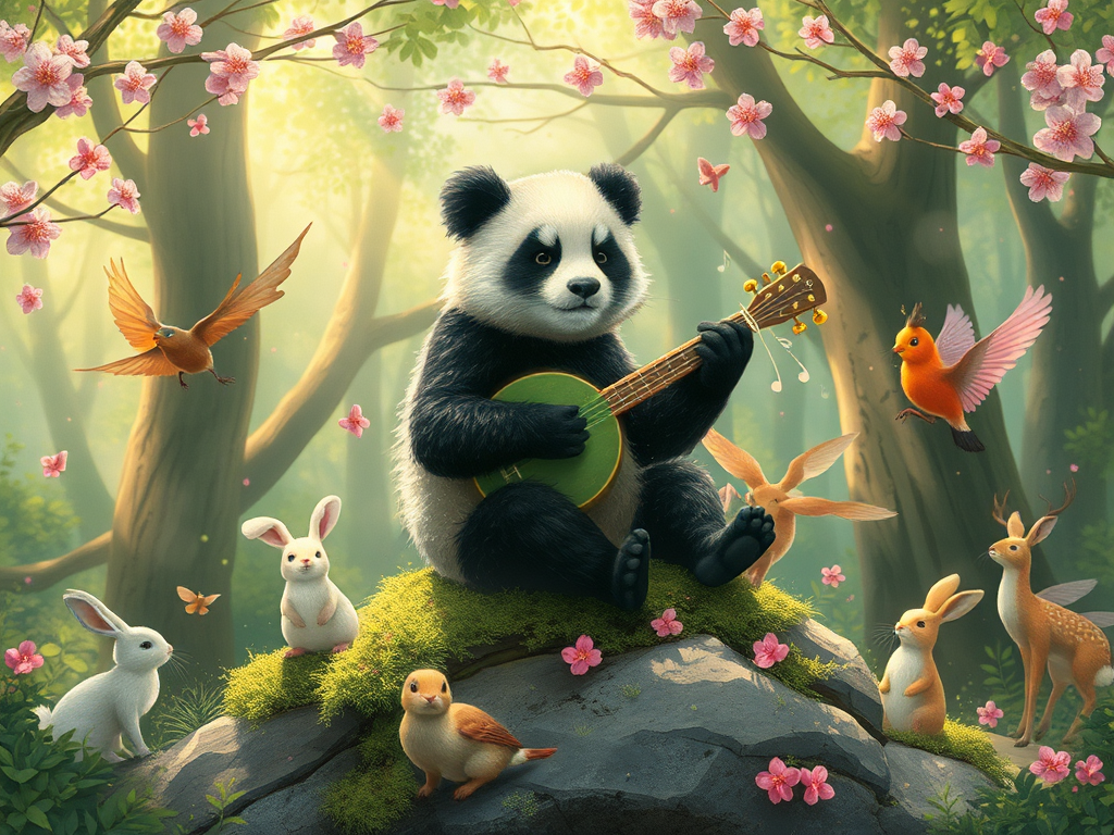 The Green Piano Panda