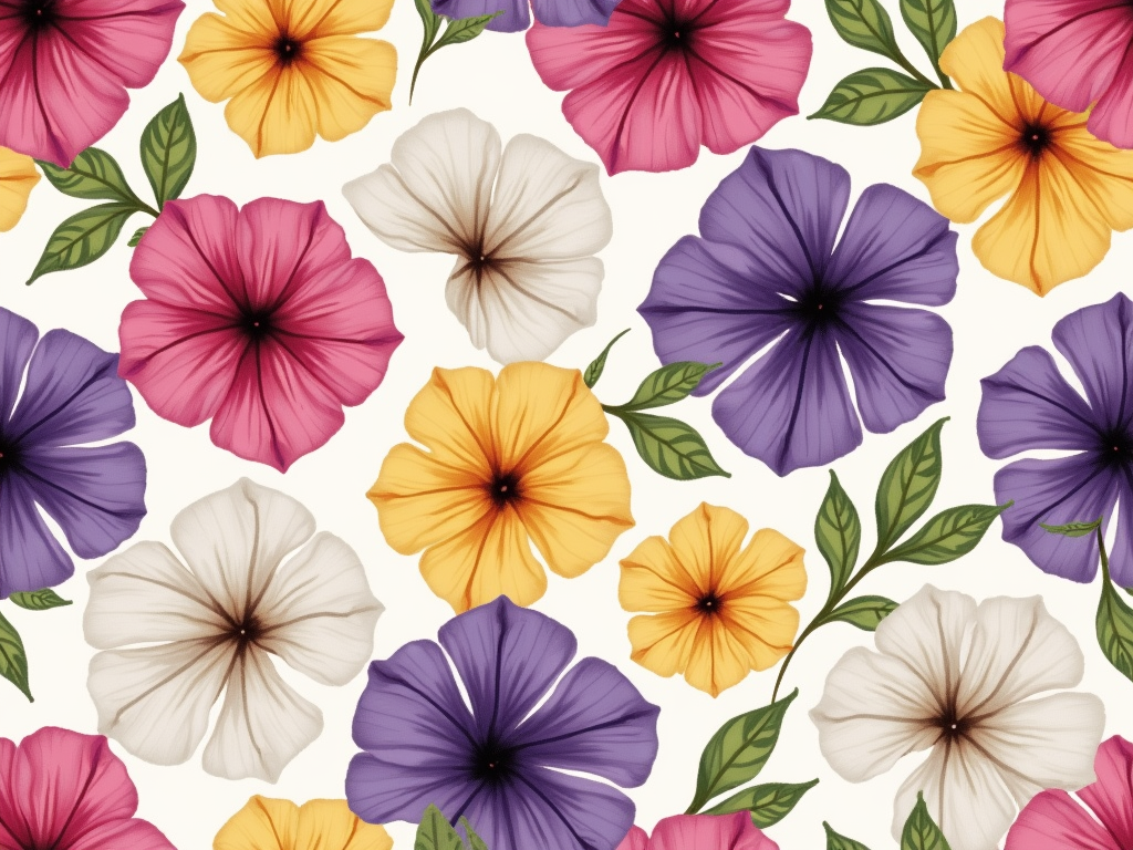 Vibrant Wallpaper Inspired by Colorful Petunias