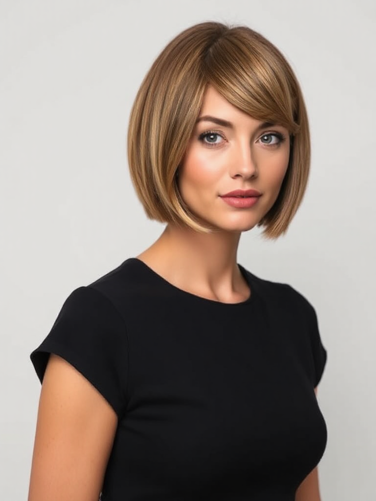 Medium Bob with Side Bangs