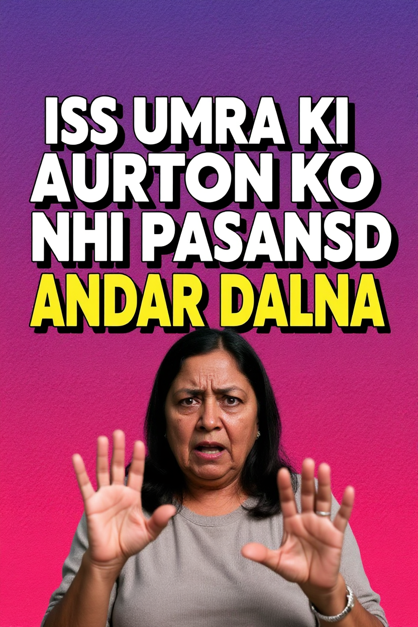 Iss umra ki aurton ko nhi pasansd andar dalna