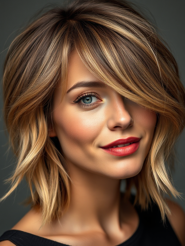 Chin-Length Hairstyles with Layers