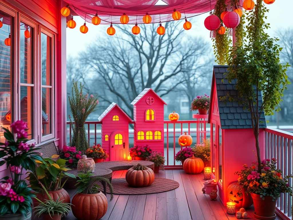 Image for Pink Halloween Village: