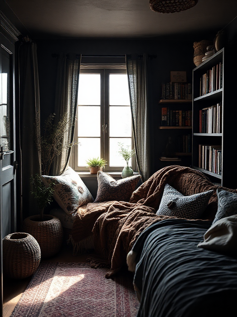 Dark boho bedroom sanctuaries