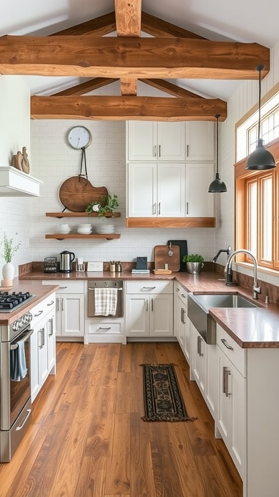 Rustic Farmhouse Kitchen with a Contemporary Twist