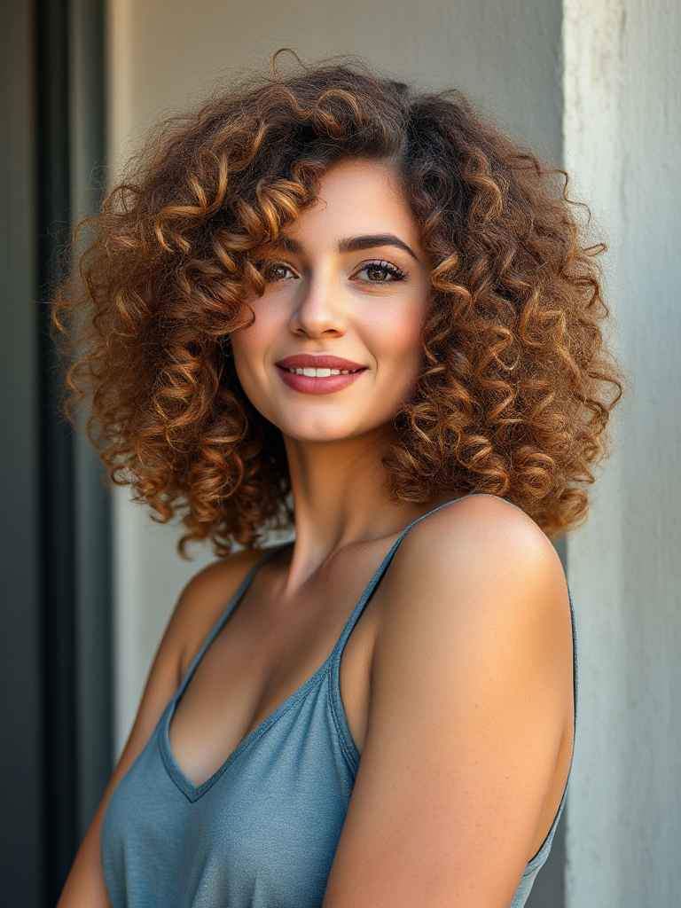 Chin-Length Curly Hairstyles