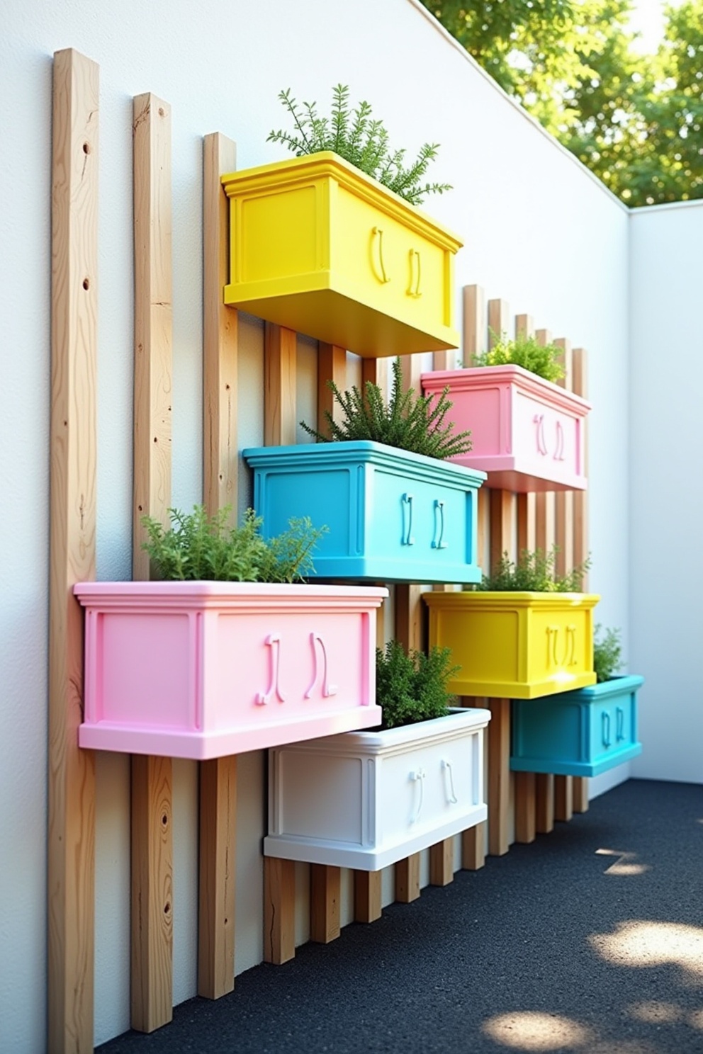Colorful Vertical Garden