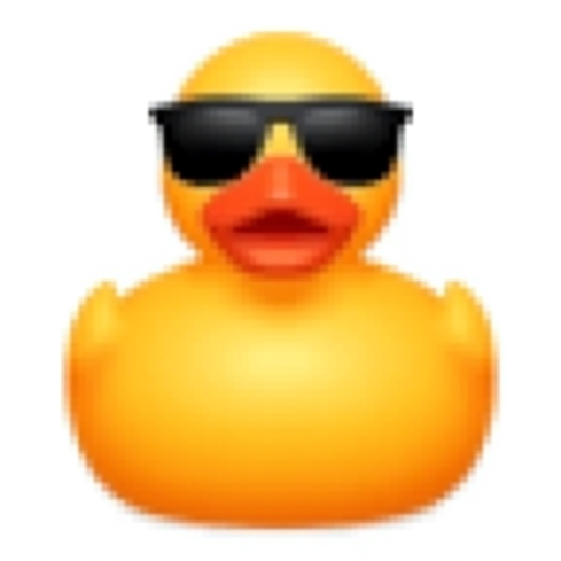 Rubber duck with sunglasses