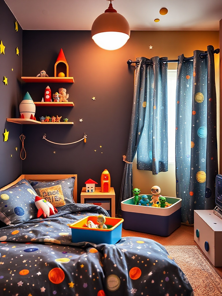 Space Themed Bedroom Ideas For Boy Toddlers