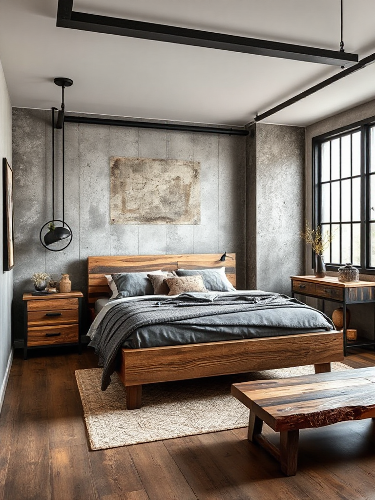 Modern industrial bedroom ideas