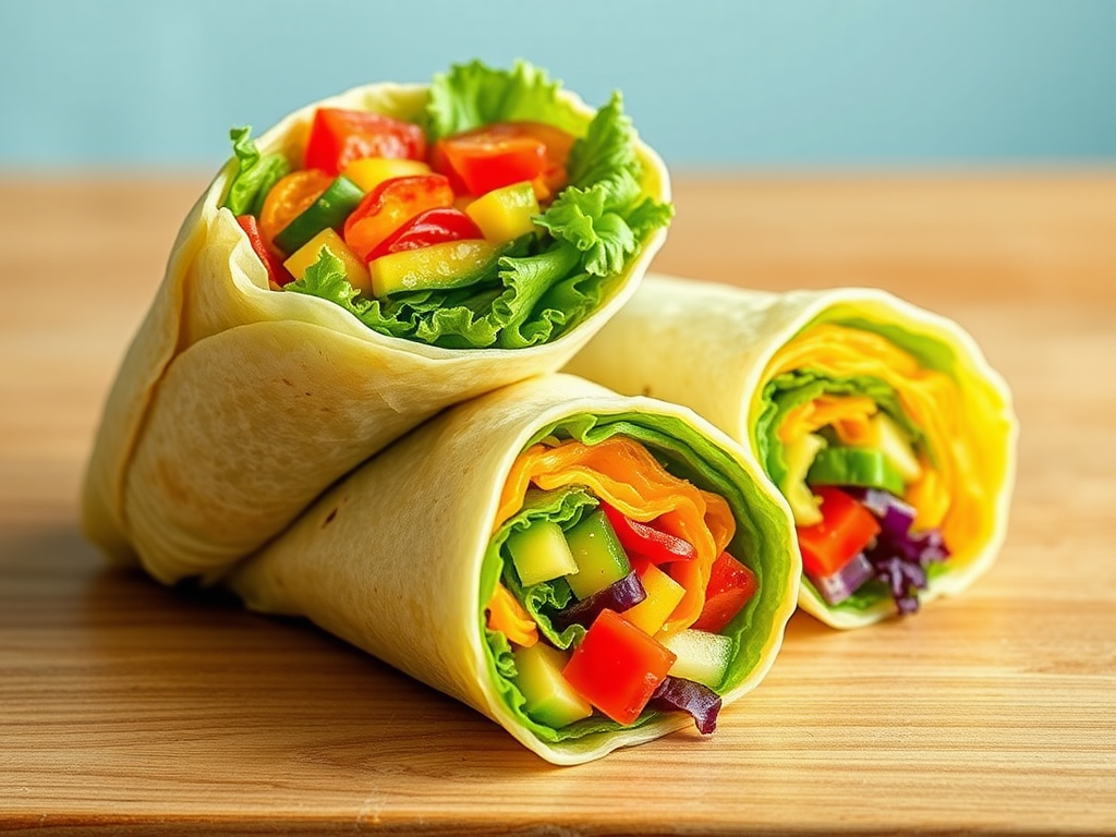 Image for Rainbow Veggie Wraps