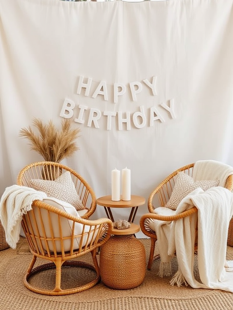 Boho Birthday Backdrop Ideas