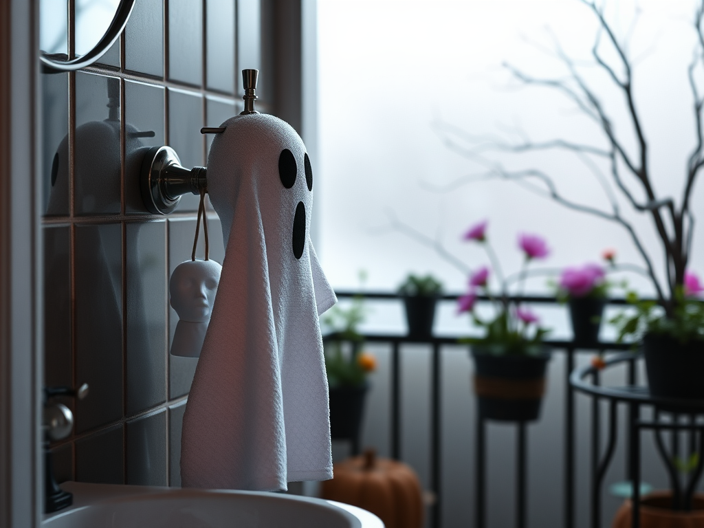 Image for Ghostly Hand Towel Holder: