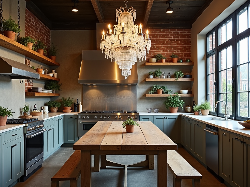 Chic Industrial Kitchen Elegance