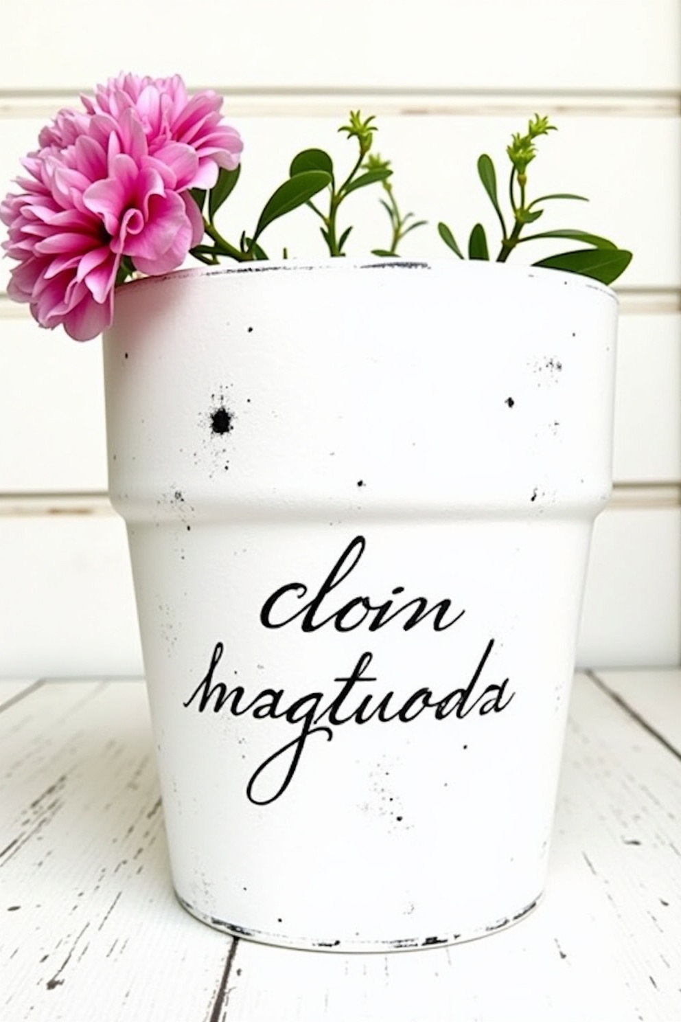 Chic Vintage-Inspired Distressed Flower Pots
