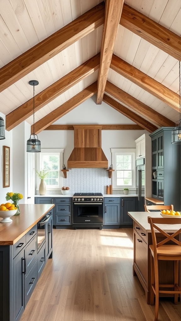 Exposed Wooden Ceiling Beams